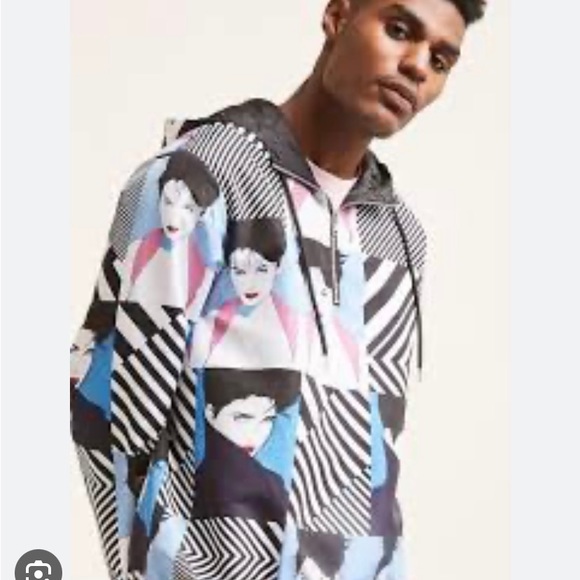 GUCCI LIKE NWOT-⭐️FOREVER 21  Patrick Nagel anorak 1980s!!EXTREMELY HARD TO FIND - Picture 3 of 9